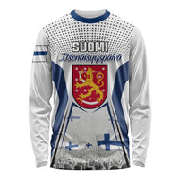 Personalised Finland Independence Day Long Sleeve Shirt Suomi Coat Of Arms Special Version LT01