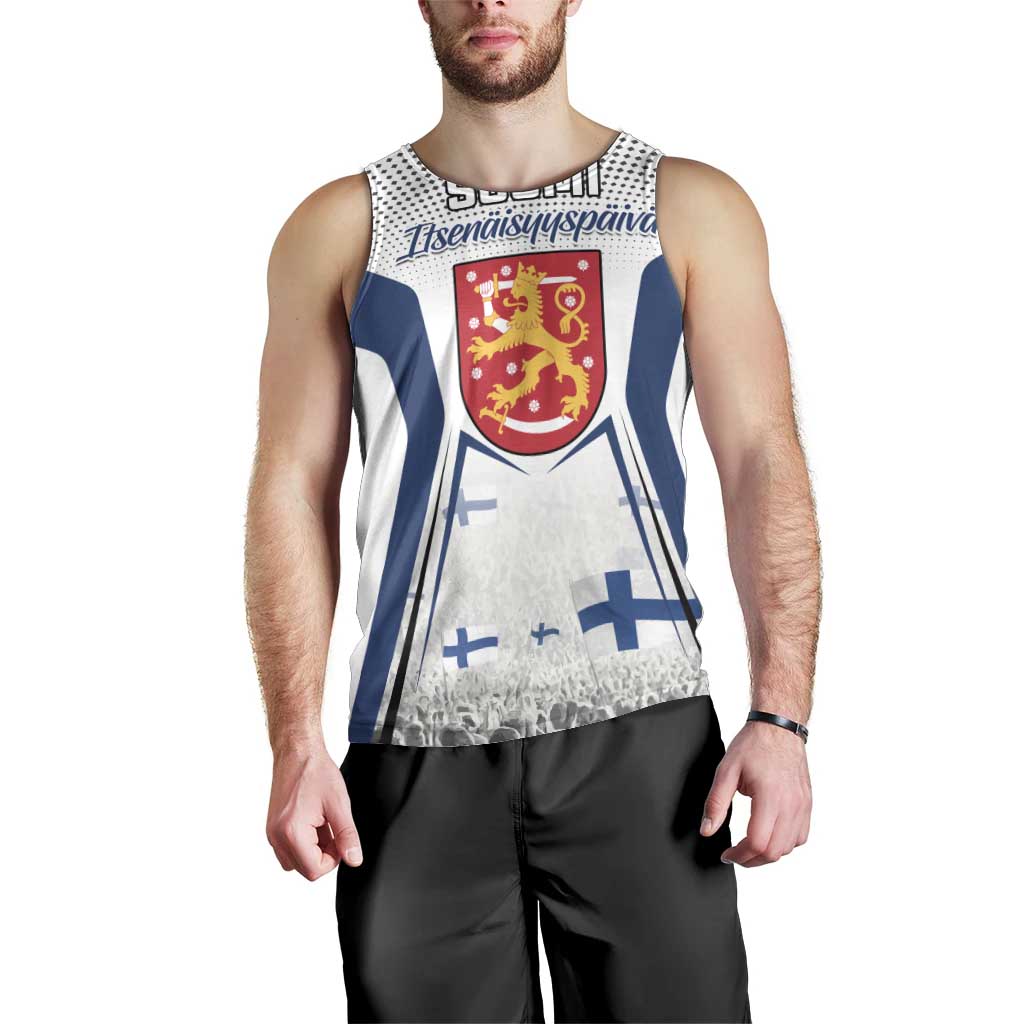 Personalised Finland Independence Day Men Tank Top Suomi Coat Of Arms Special Version LT01