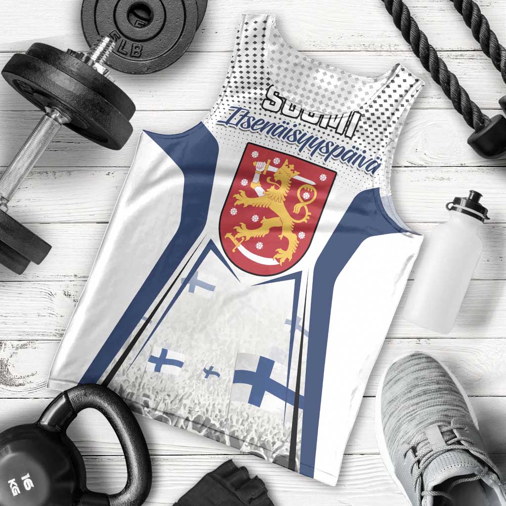 Personalised Finland Independence Day Men Tank Top Suomi Coat Of Arms Special Version LT01