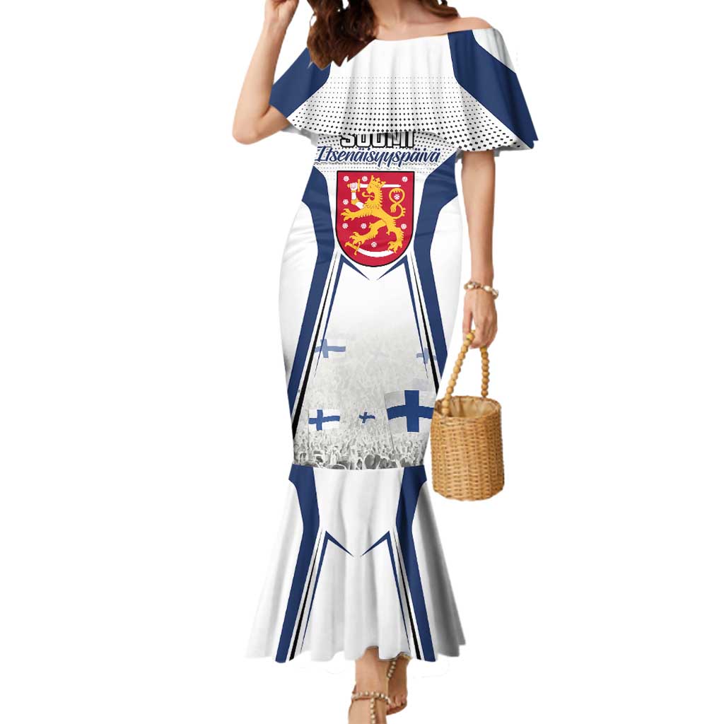 Personalised Finland Independence Day Mermaid Dress Suomi Coat Of Arms Special Version LT01