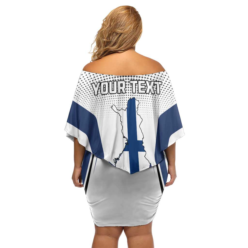 Personalised Finland Independence Day Off Shoulder Short Dress Suomi Coat Of Arms Special Version LT01