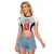 Personalised Finland Independence Day Raglan Cropped T Shirt Suomi Coat Of Arms Special Version LT01