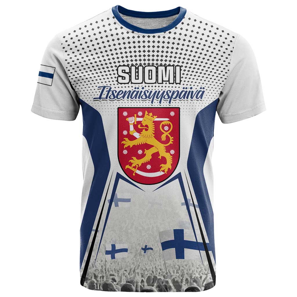 Personalised Finland Independence Day T Shirt Suomi Coat Of Arms Special Version LT01