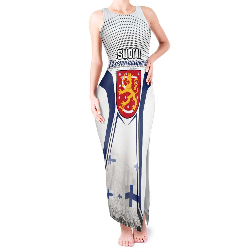 Personalised Finland Independence Day Tank Maxi Dress Suomi Coat Of Arms Special Version LT01