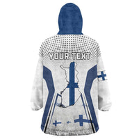 Personalised Finland Independence Day Wearable Blanket Hoodie Suomi Coat Of Arms Special Version LT01