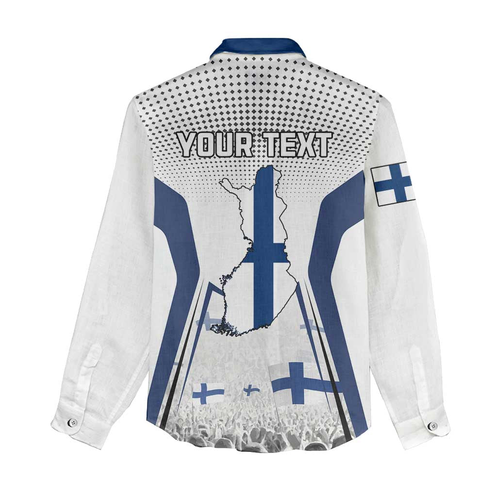 Personalised Finland Independence Day Women Casual Shirt Suomi Coat Of Arms Special Version LT01