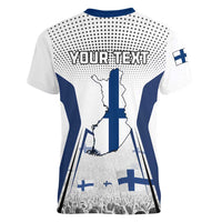 Personalised Finland Independence Day Women V Neck T Shirt Suomi Coat Of Arms Special Version LT01