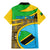 Personalised Tanzania Independence Day Family Matching Mermaid Dress and Hawaiian Shirt Tanzanian Coat Of Arms African Pattern - Wonder Print Shop