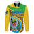 Personalised Tanzania Independence Day Family Matching Off Shoulder Short Dress and Hawaiian Shirt Tanzanian Coat Of Arms African Pattern - Wonder Print Shop