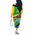Personalised Tanzania Independence Day Off The Shoulder Long Sleeve Dress Tanzanian Coat Of Arms African Pattern - Wonder Print Shop