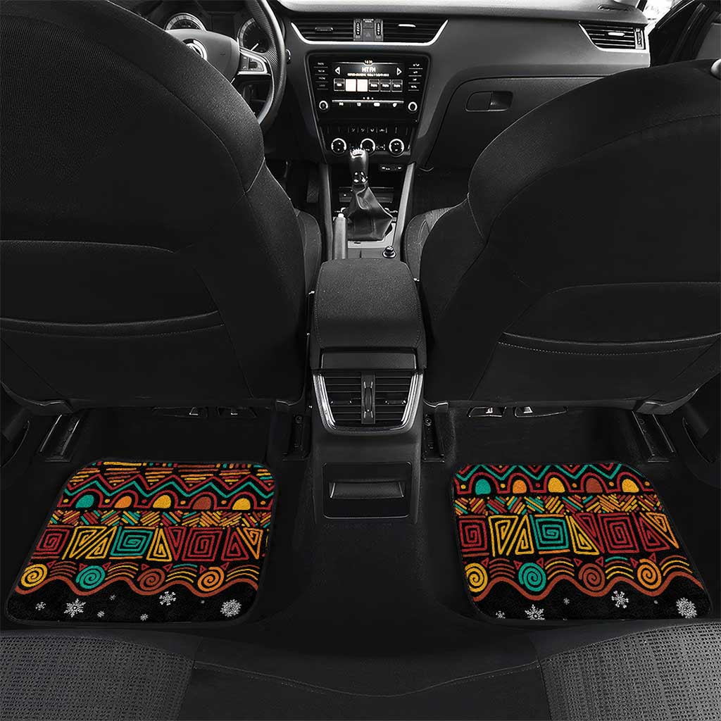 South Africa Christmas Car Mats Black Santa Claus Riding Springbok - Wonder Print Shop