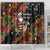 South Africa Christmas Shower Curtain Black Santa Claus Riding Springbok