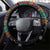 South Africa Christmas Steering Wheel Cover Black Santa Claus Riding Springbok - Wonder Print Shop