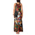 South Africa Christmas Tank Maxi Dress Black Santa Claus Riding Springbok - Wonder Print Shop
