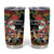 South Africa Christmas Tumbler Cup Black Santa Claus Riding Springbok - Wonder Print Shop