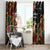 South Africa Christmas Window Curtain Black Santa Claus Riding Springbok - Wonder Print Shop