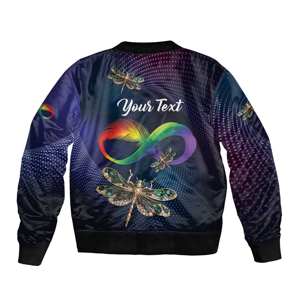 Personalized As Long As I Breathe You'll Be Remembered Bomber Jacket Feather Infinity Luxury Dragonfly - Wonder Print Shop