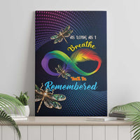 As Long As I Breathe You'll Be Remembered Canvas Wall Art Feather Infinity Luxury Dragonfly - Wonder Print Shop