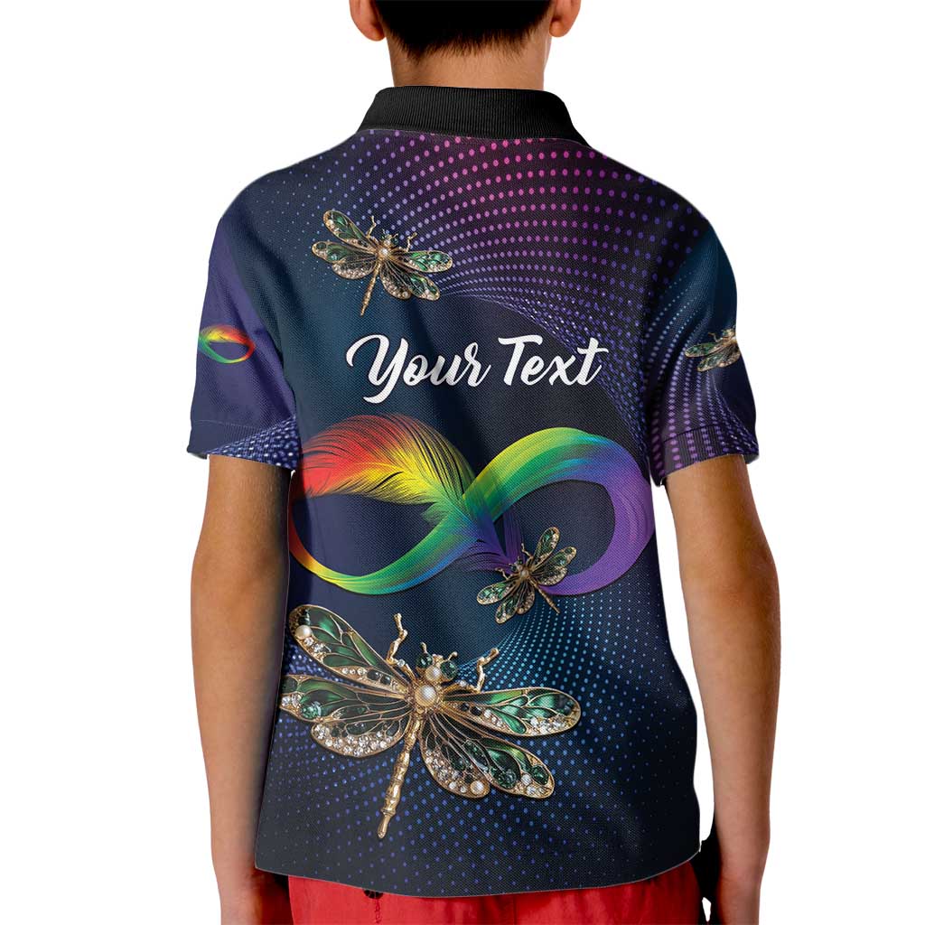 Personalized As Long As I Breathe You'll Be Remembered Kid Polo Shirt Feather Infinity Luxury Dragonfly - Wonder Print Shop