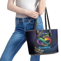 As Long As I Breathe You'll Be Remembered Leather Tote Bag Feather Infinity Luxury Dragonfly - Wonder Print Shop