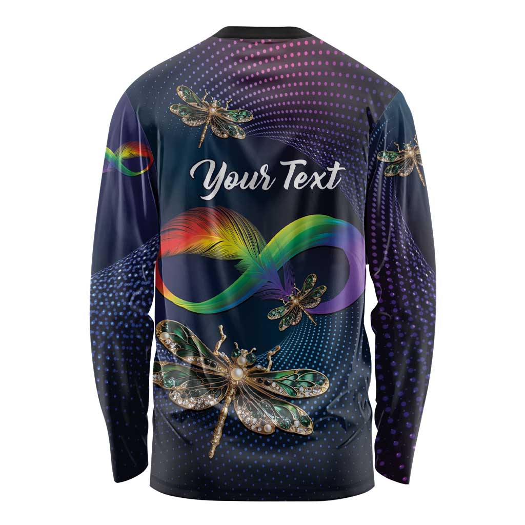 Personalized As Long As I Breathe You'll Be Remembered Long Sleeve Shirt Feather Infinity Luxury Dragonfly - Wonder Print Shop