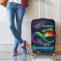 As Long As I Breathe You'll Be Remembered Luggage Cover Feather Infinity Luxury Dragonfly - Wonder Print Shop