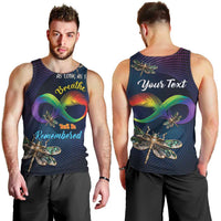 Personalized As Long As I Breathe You'll Be Remembered Men Tank Top Feather Infinity Luxury Dragonfly - Wonder Print Shop