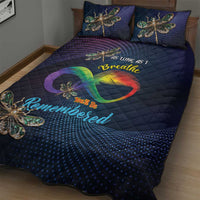 As Long As I Breathe You'll Be Remembered Quilt Bed Set Feather Infinity Luxury Dragonfly - Wonder Print Shop