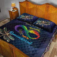 As Long As I Breathe You'll Be Remembered Quilt Bed Set Feather Infinity Luxury Dragonfly - Wonder Print Shop