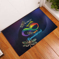 As Long As I Breathe You'll Be Remembered Rubber Doormat Feather Infinity Luxury Dragonfly - Wonder Print Shop