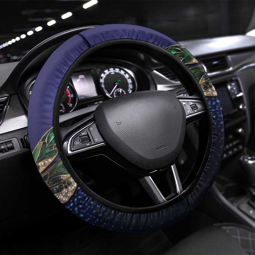 As Long As I Breathe You'll Be Remembered Steering Wheel Cover Feather Infinity Luxury Dragonfly - Wonder Print Shop