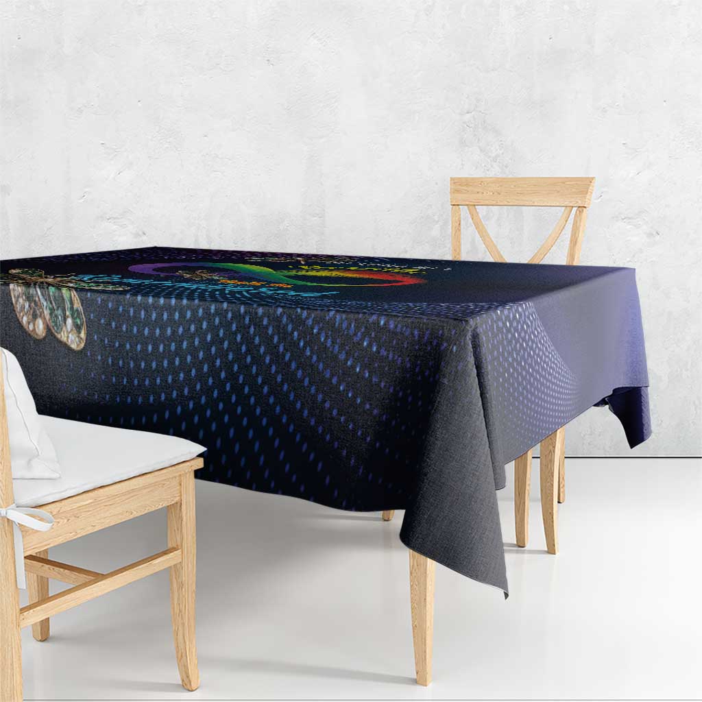 As Long As I Breathe You'll Be Remembered Tablecloth Feather Infinity Luxury Dragonfly - Wonder Print Shop