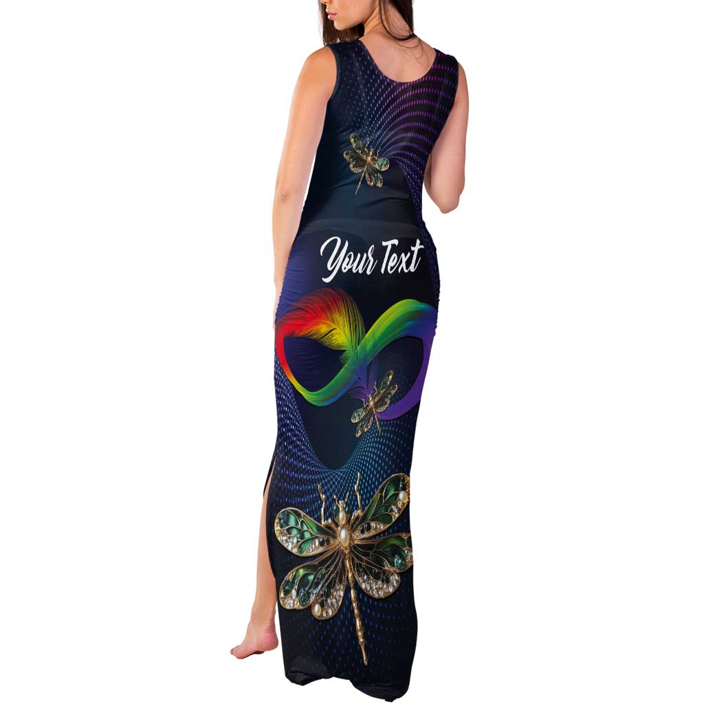 Personalized As Long As I Breathe You'll Be Remembered Tank Maxi Dress Feather Infinity Luxury Dragonfly - Wonder Print Shop
