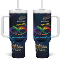Personalized As Long As I Breathe You'll Be Remembered Tumbler With Handle Feather Infinity Luxury Dragonfly - Wonder Print Shop