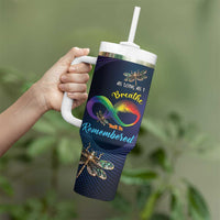 Personalized As Long As I Breathe You'll Be Remembered Tumbler With Handle Feather Infinity Luxury Dragonfly - Wonder Print Shop