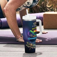 Personalized As Long As I Breathe You'll Be Remembered Tumbler With Handle Feather Infinity Luxury Dragonfly - Wonder Print Shop
