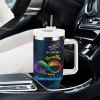 Personalized As Long As I Breathe You'll Be Remembered Tumbler With Handle Feather Infinity Luxury Dragonfly - Wonder Print Shop
