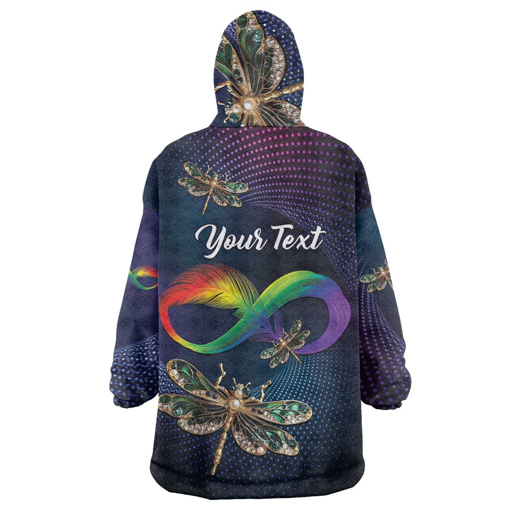 Personalized As Long As I Breathe You'll Be Remembered Wearable Blanket Hoodie Feather Infinity Luxury Dragonfly - Wonder Print Shop