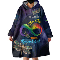 Personalized As Long As I Breathe You'll Be Remembered Wearable Blanket Hoodie Feather Infinity Luxury Dragonfly - Wonder Print Shop