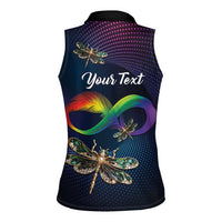 Personalized As Long As I Breathe You'll Be Remembered Women Sleeveless Polo Shirt Feather Infinity Luxury Dragonfly - Wonder Print Shop