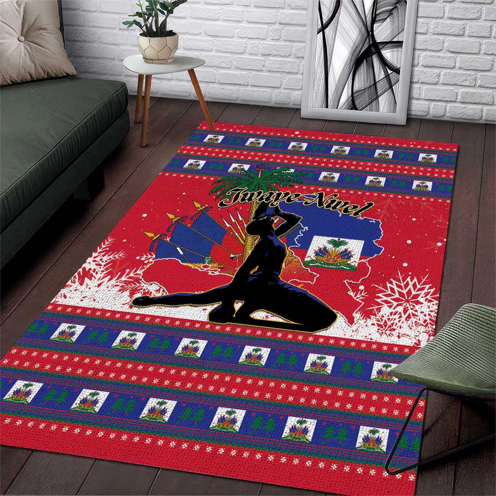 Ayiti Jwaye Nwel Area Rug Haiti Merry Christmas - Wonder Print Shop