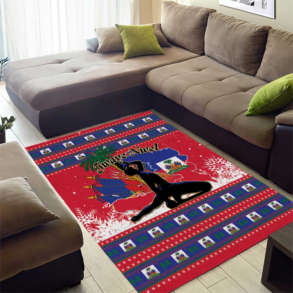 Ayiti Jwaye Nwel Area Rug Haiti Merry Christmas - Wonder Print Shop