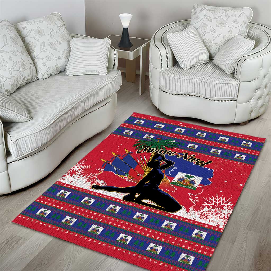 Ayiti Jwaye Nwel Area Rug Haiti Merry Christmas - Wonder Print Shop
