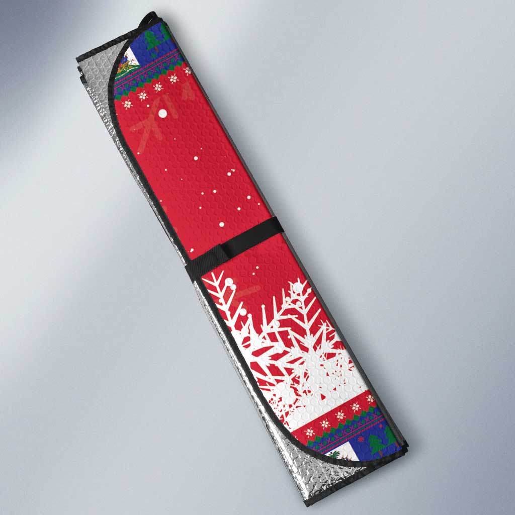 Ayiti Jwaye Nwel Auto Sun Shade Haiti Merry Christmas - Wonder Print Shop
