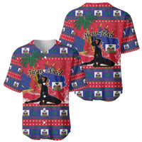 Personalized Ayiti Jwaye Nwel Baseball Jersey Haiti Merry Christmas - Wonder Print Shop