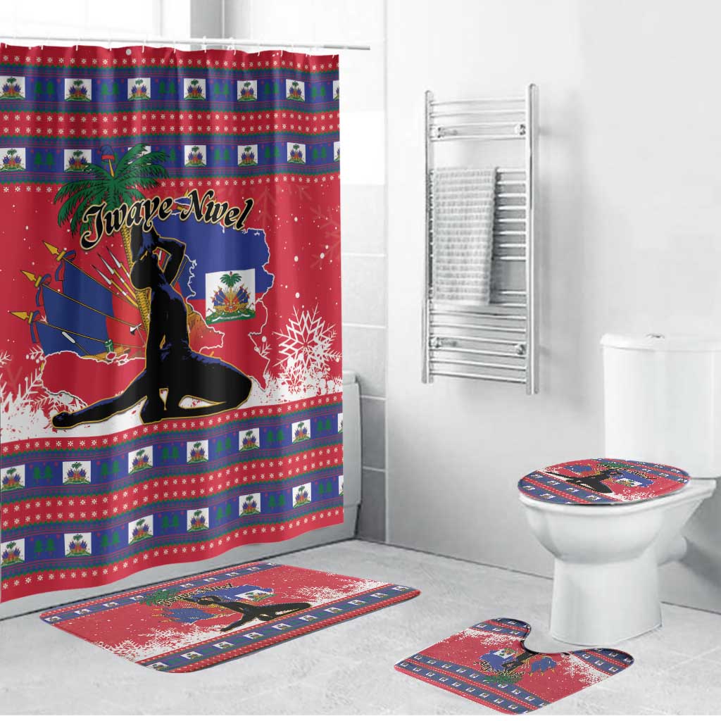 Ayiti Jwaye Nwel Bathroom Set Haiti Merry Christmas - Wonder Print Shop