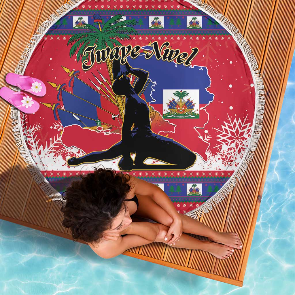 Ayiti Jwaye Nwel Beach Blanket Haiti Merry Christmas - Wonder Print Shop