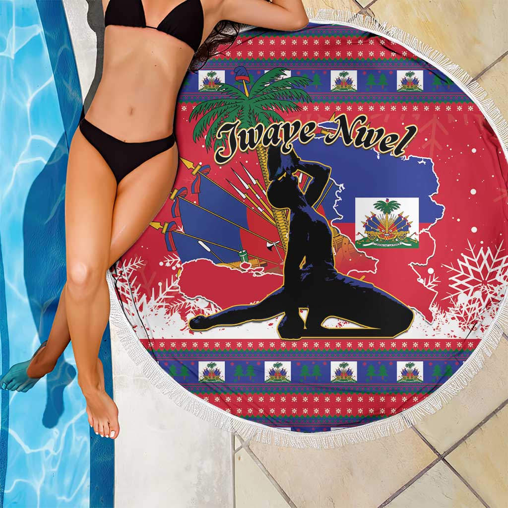 Ayiti Jwaye Nwel Beach Blanket Haiti Merry Christmas - Wonder Print Shop