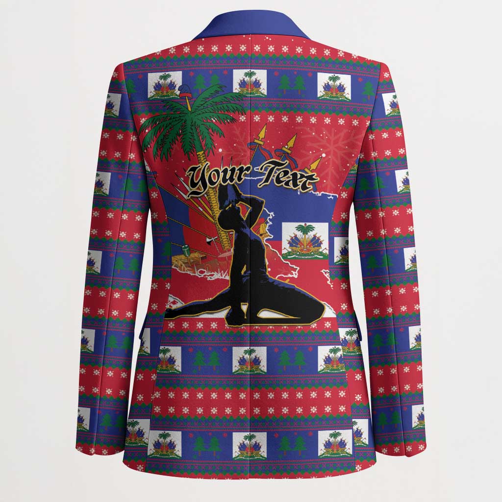 Personalized Ayiti Jwaye Nwel Blazer Haiti Merry Christmas - Wonder Print Shop