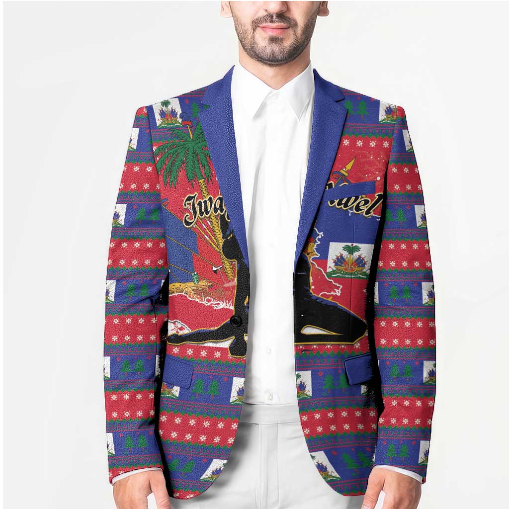Personalized Ayiti Jwaye Nwel Blazer Haiti Merry Christmas - Wonder Print Shop